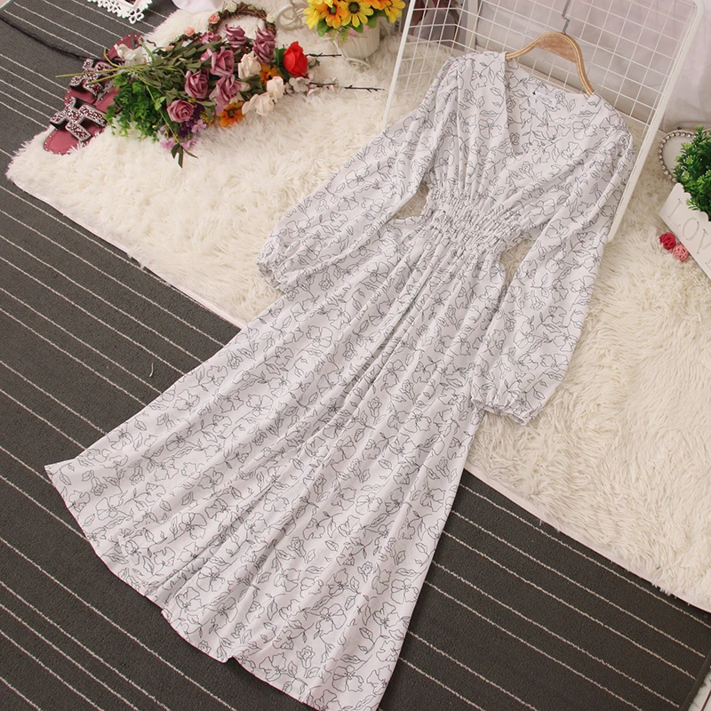 Женское платье с v-образным вырезом Fitaylor элегантное средней длины высокой талией