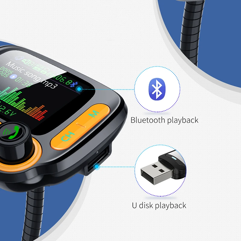 Автомобильный FM-трансмиттер с MP3-плеером Bluetooth 3 0 автомобильный комплект громкой