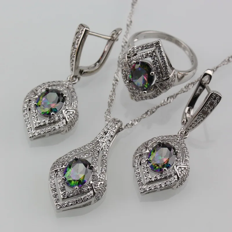 Женский ювелирный комплект из колье серёг браслета и кольца | Украшения