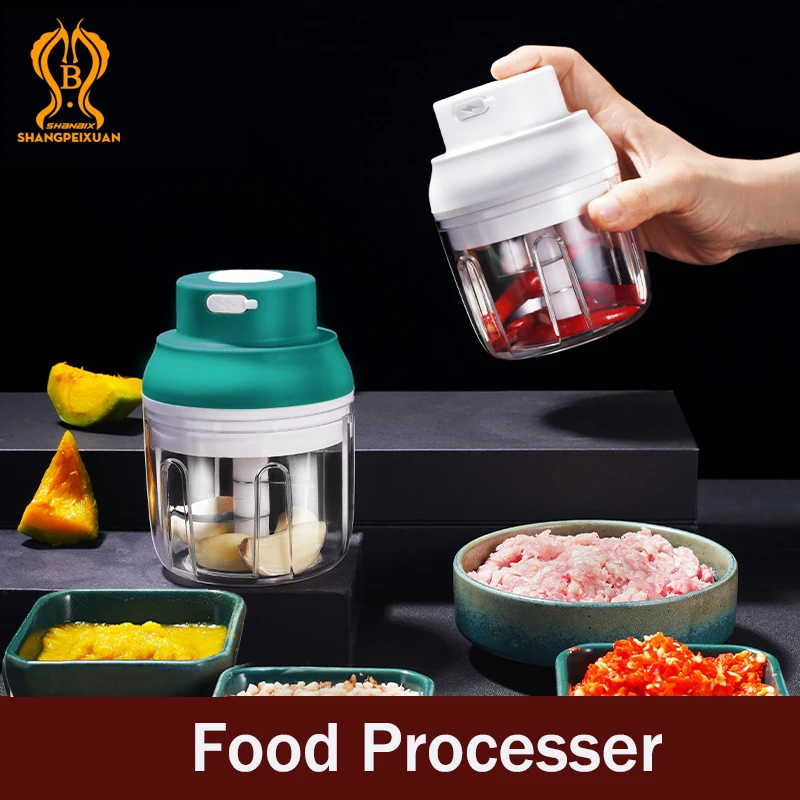 

SHANGPEIXUAN электрическая давилка чеснока из нержавеющей стали чесночный процессор измельчитель USB зарядка лук измельчитель слайсер дробилка