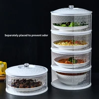 transparent stackable food insulation cover dust proof portable for home kitchen kitchen storage organization space saving