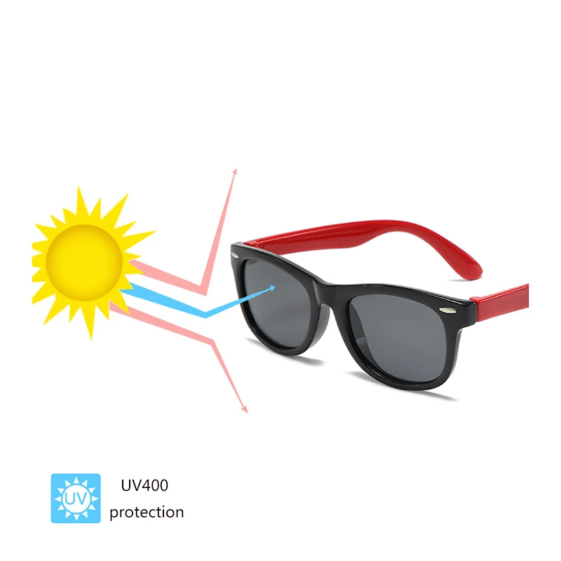 Силиконовые солнцезащитные очки для мальчиков и девочек защитные