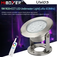 miboxer 9w rgbcct uw03 led underwater light ac12vdc12 24v dimmable smart ip68 underwater lamp fut086 8 zone remote