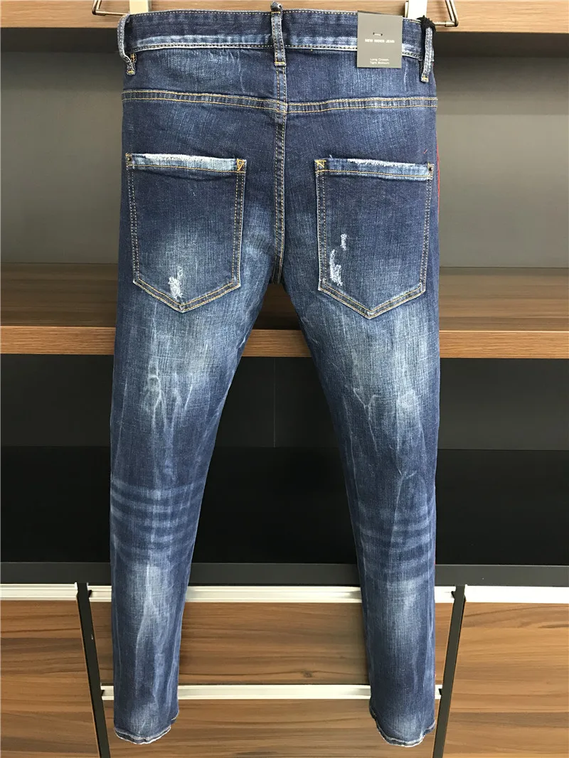 

Dsquared2 Cool Guy Hole Jeans D2 Men Pants DSQ2 Embroidered Trousers 9711