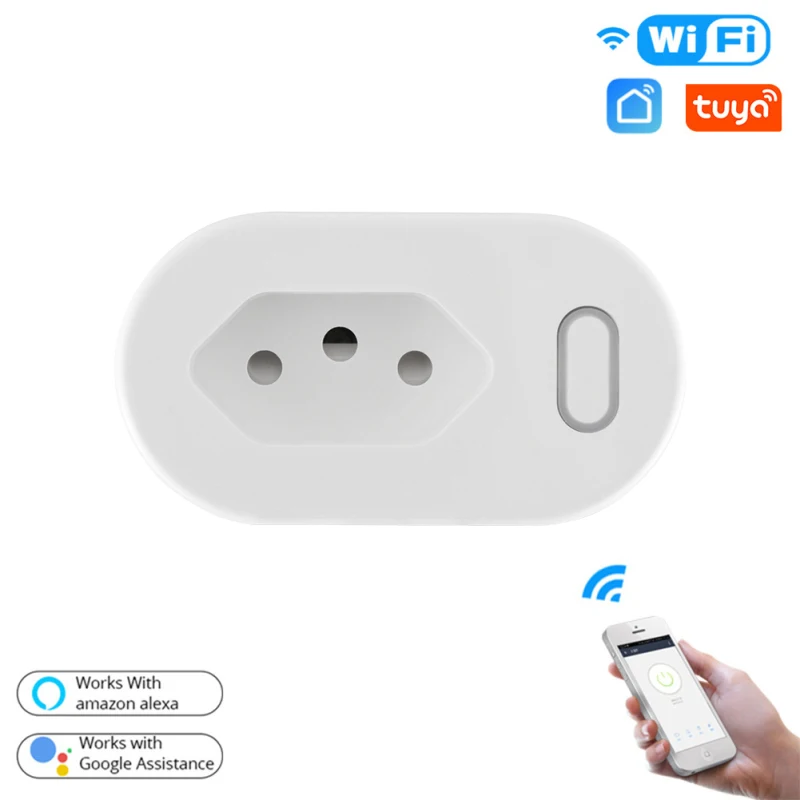 

Смарт-розетка Tuya с Wi-Fi, 16 А, работает с Alexa Google Home
