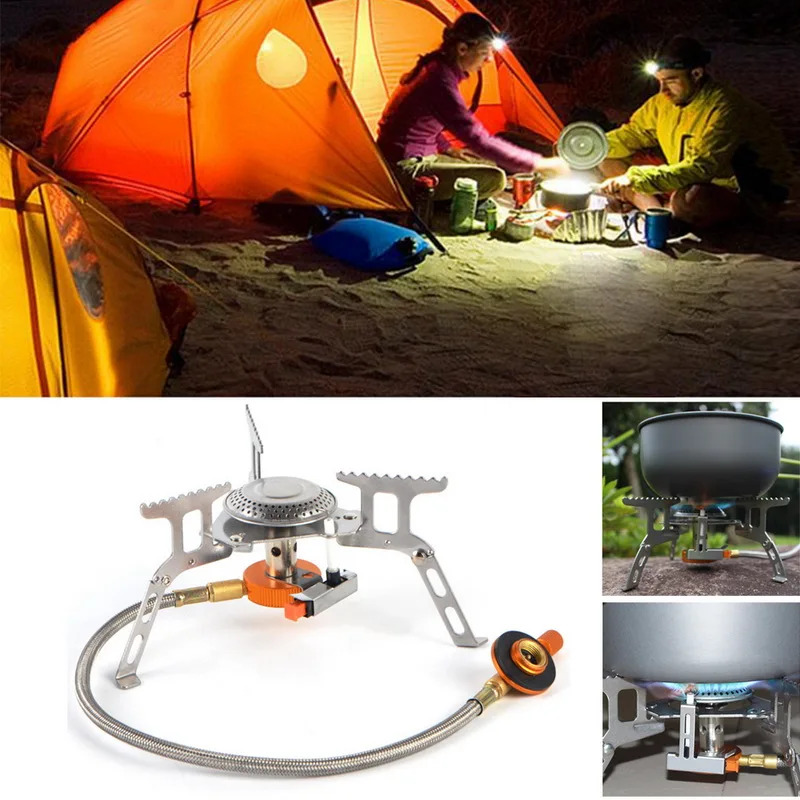 3500 Вт наружная газовая плита горелка для кемпинга складная электронная из