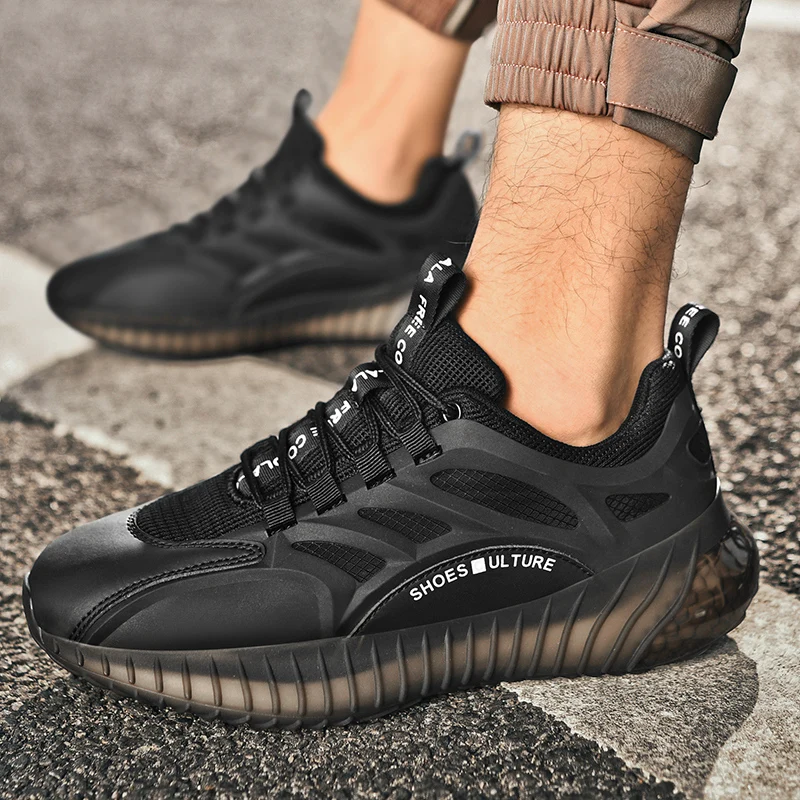 

Spring Gym Sneakers For Men Black Gray Sport Shoes Mens Hard-Wearing Man Running Shoe Brand Designer Jogging Sneakers Youth