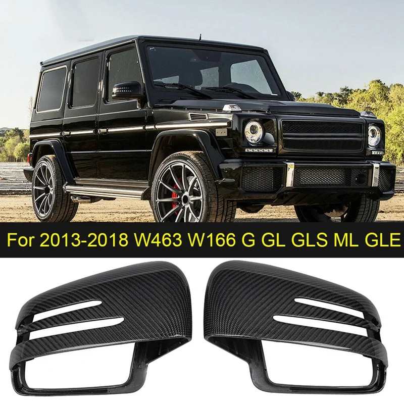 

for 2013- Mercedes Benz W463 W166 G GL GLS ML GLE Real Carbon Fiber Replace Rearview Mirror Cover Cap