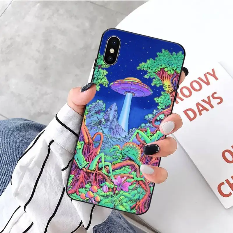 

Psychedelic Trippy Art patternhigh quality Phone Case shell For iphone 5 5s 5c se 6 6s 7 8 plus x xs xr 11 pro max