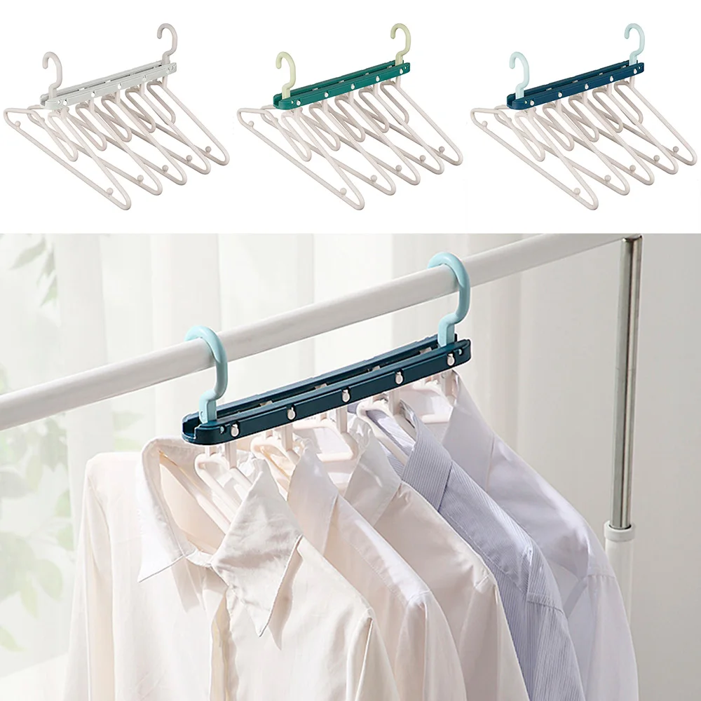 

Multifunctional Folding Clothes Hanger Space Saving Closet Travel Storage Rack Hanger Portable Non-slip Wardrobe Storage Rack