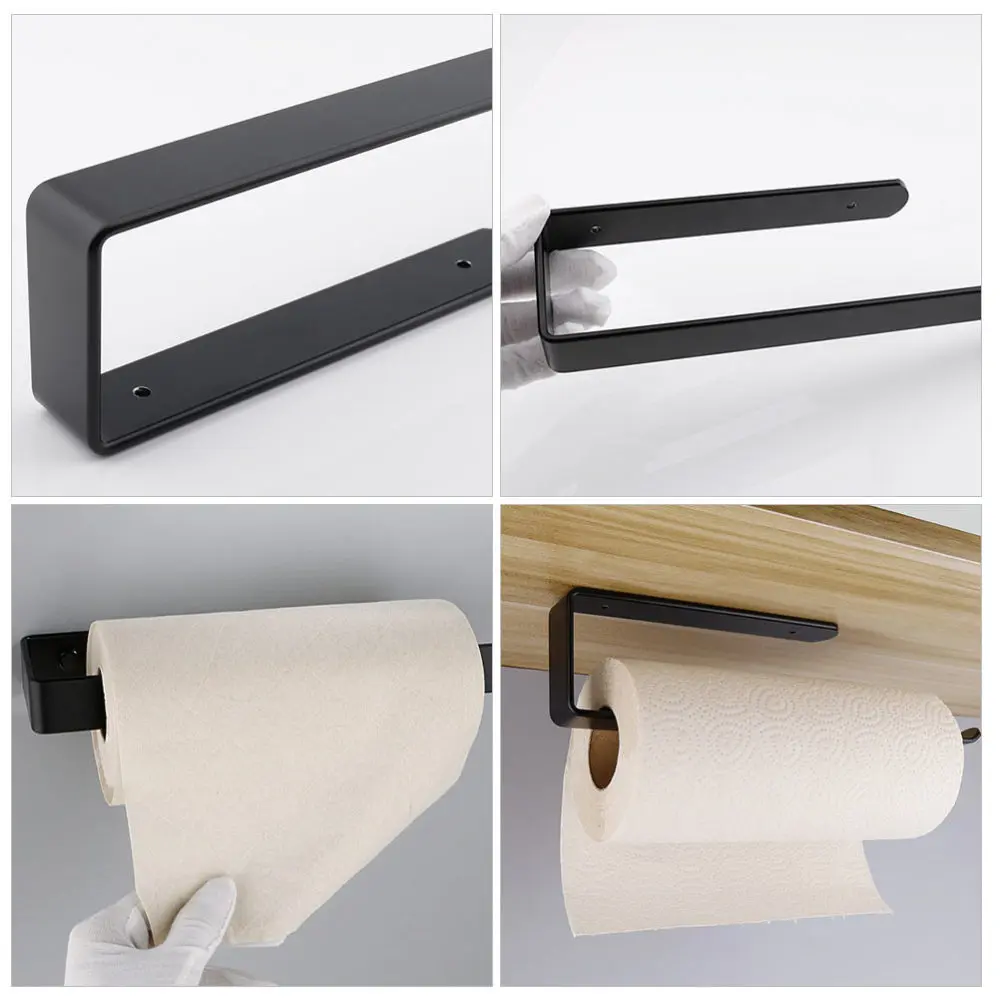 

1Pc Punch-free Stainless Steel Paper Rack Practical Paper Rack Paper Holder Roll Paper Holder Wall Hanging for Kitchen Bathroom