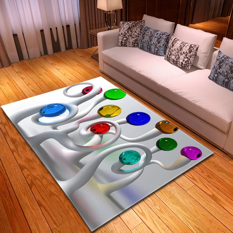 

Nordic style 3D three-dimensional spherical psychedelic mats carpet floor mats door mats living room bedroom home decoration