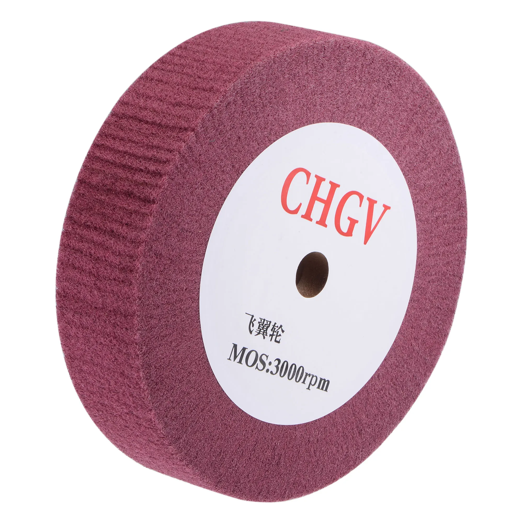 Uxcell 200mm x 50mm 320 Grit Non-Woven Polishing Burnishing Wheel Nylon Wire Drawing Abrasive Flap Wheel Red