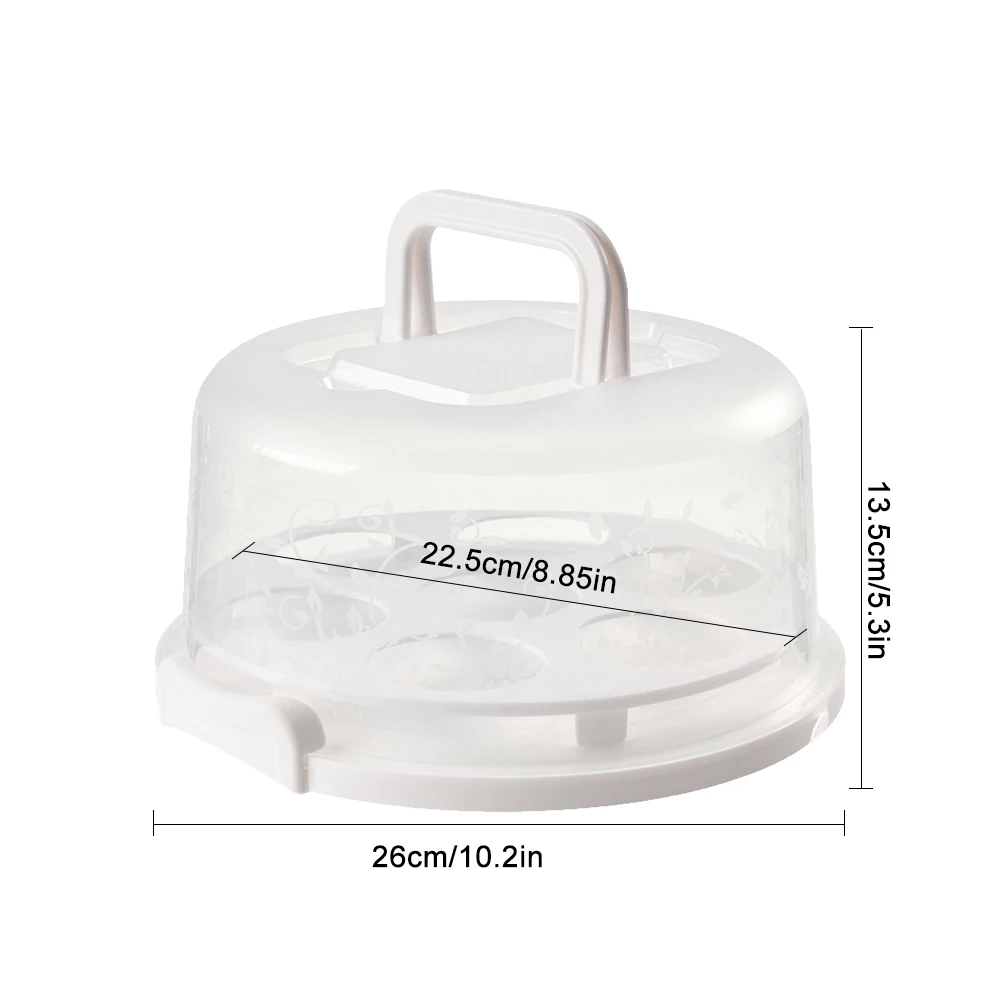 

Transparent Portable Cake Box Plastic Wedding Cake Packaging Pad Clear Boxes Food Storage Box Snack Storage Organizer