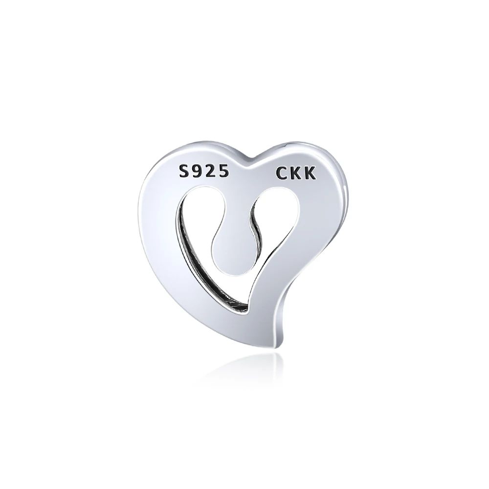 DIY Fits for Pandora Charms Bracelets Heart of Love Clip Beads 100% 925 Sterling-Silver-Jewelry Free Shipping | Украшения и