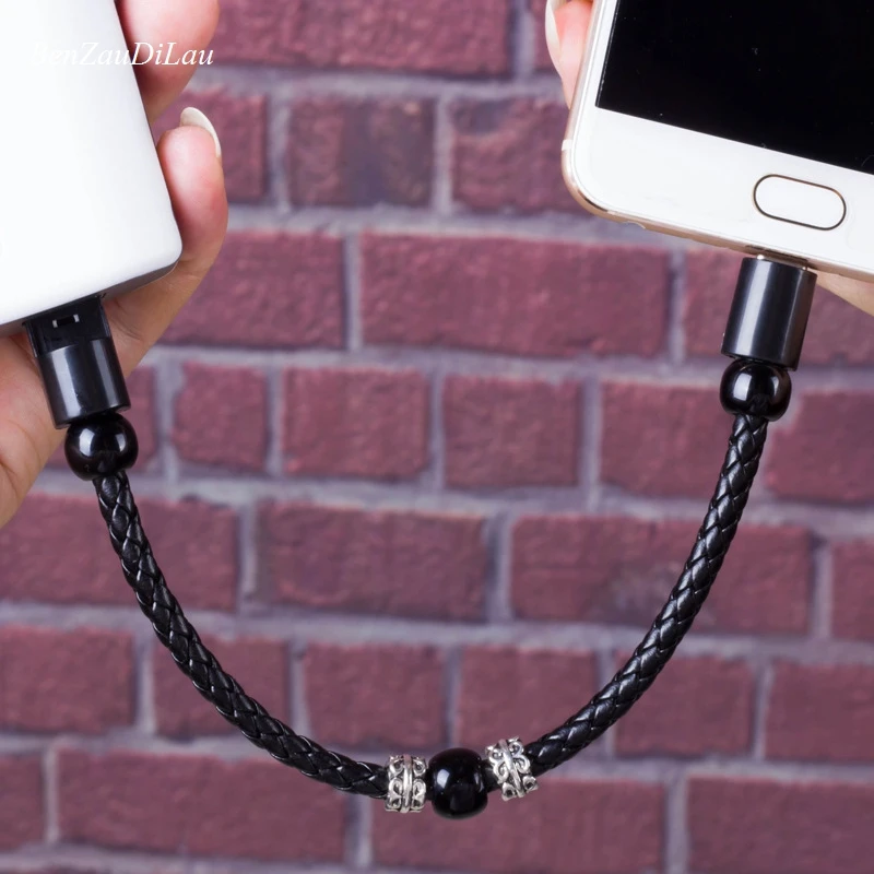 Автомобильный кожаный браслет зарядный кабель наружный портативный USB зарядное