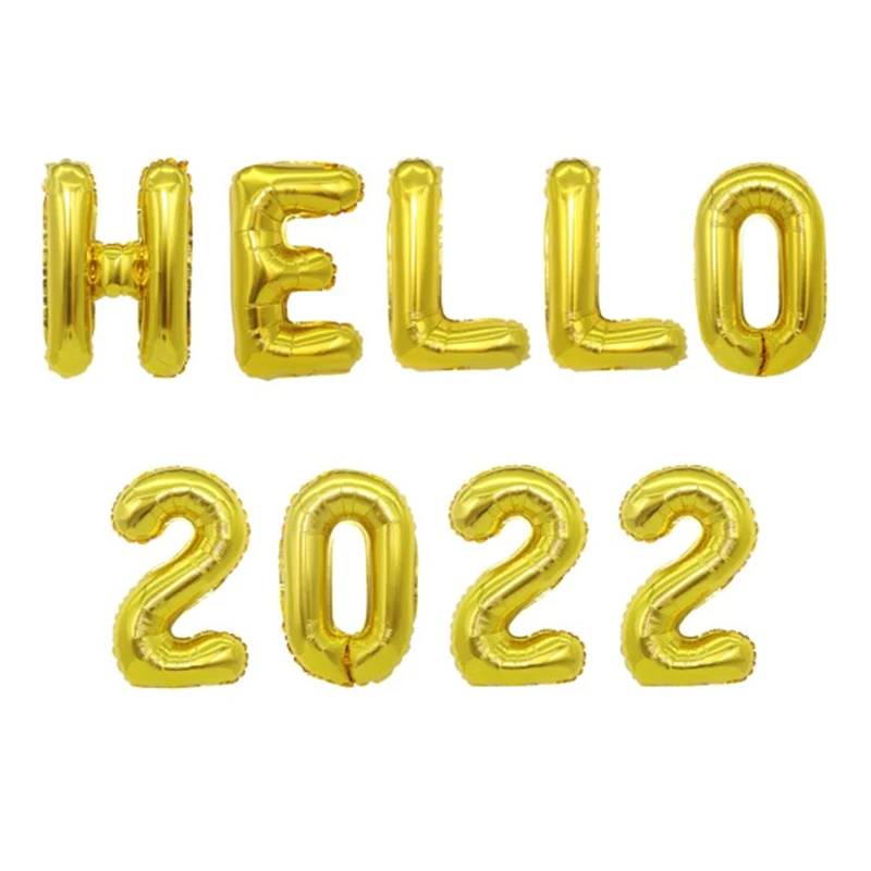 

Number Foil Balloons 2022 Happy New Year Birthday Wedding Decorations Hello 2022 Ballons Party Supplies
