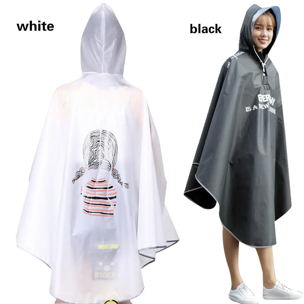 

Hooded Raincoat Rain Coat Hood Emergency Transparent EVA Unisex Camping Waterproof Rainwear Adult Outdoor Raincoat