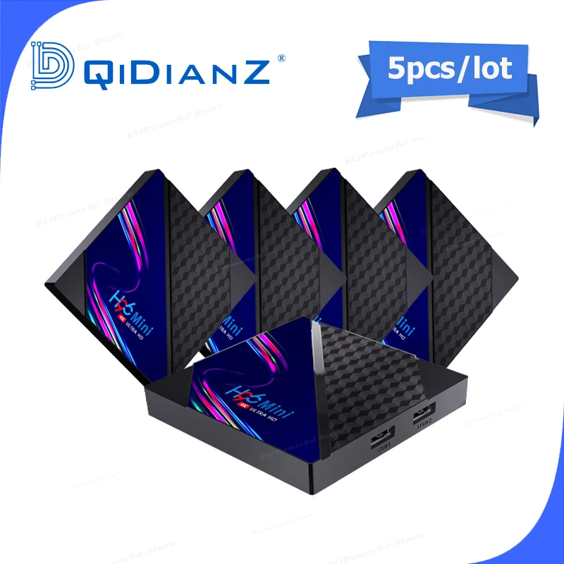 5 шт. H96 MINI V8 smart TV Box android 10 0 allwinner h313 четырехъядерный 2G 16G 4k 3d Android tv телеприставка