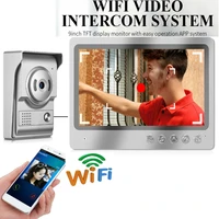 new wired wifi smart video door phone intercom system 9 inch touch screen hd 700tvl doorbell camera support tf card