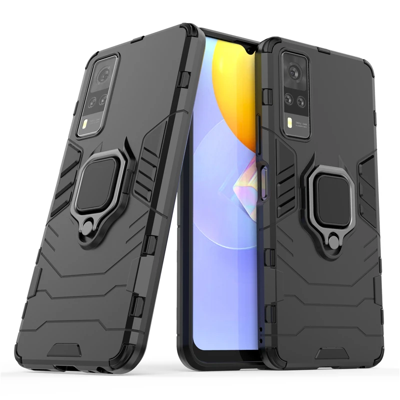 Holder Cover For Vivo Y31 Case For Vivo Y31 Cover Phone Bumper PC Shockproof Full Hard Armor Magnetic For Fundas Vivo Y31 Cover