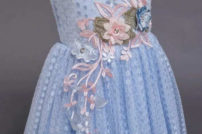 3 цвета вечерние платья высокое качество цветок алмаз розовый синий красный цвет