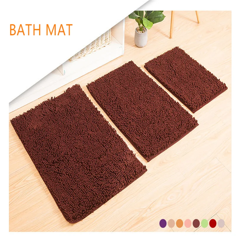 Модный коврик для ванной разных цветов Противоскользящий комнаты в туалете 3