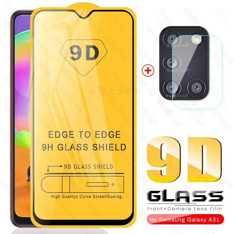 Стекло 2 в 1 9d пленка для объектива камеры + Защитная экрана samsung galaxy a31 2020 защита 6 4