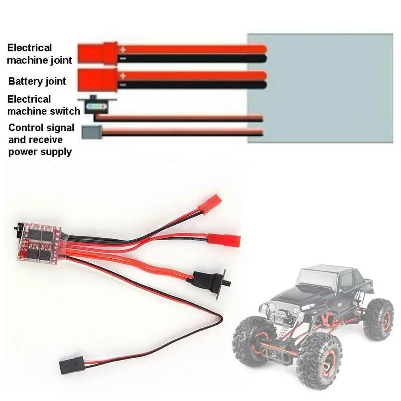 

RC ESC 20A 30A Brush Motor Speed Controller w/ Brake Boat For RC Parts Tank Car V1G2