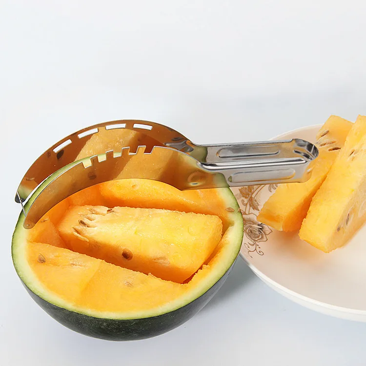 

1pc Stainless Steel Watermelon Knife Slicer Fruit Water melon Knife Cutter Cantaloupe Slicer Corer Server Fruit Kitchen Gadgets