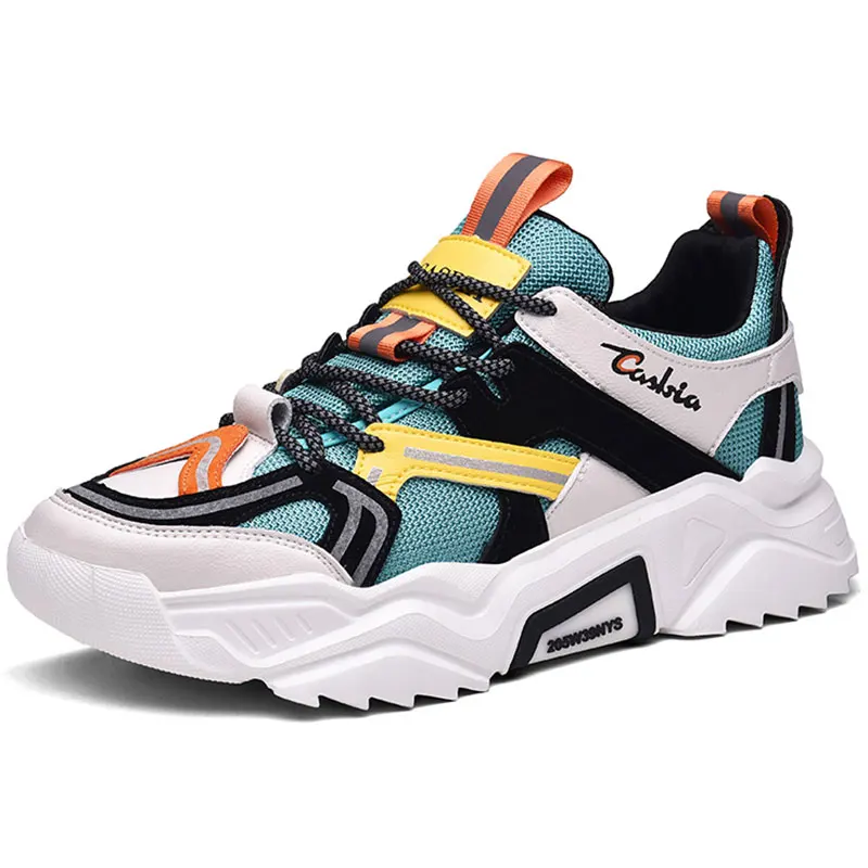 Кроссовки женские массивные летняя повседневная обувь на платформе с цветной