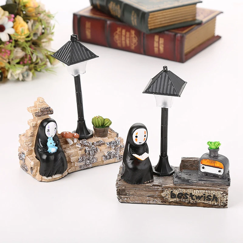 

Faceless Man Led Light Toy For Baby Kids No Face Man Figures Model Doll Miyazaki Hayao Kaonashi No Face Man Led Night Light Toys