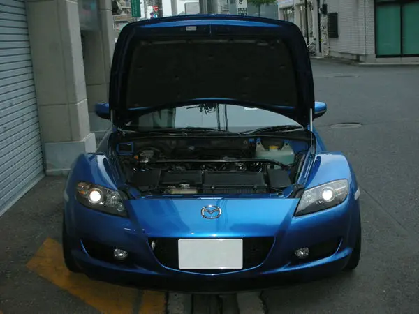 for 2003-2013 Mazda RX-8 SE3P Front Hood Bonnet Gas Struts Lift Support Shock Damper Carbon Fiber