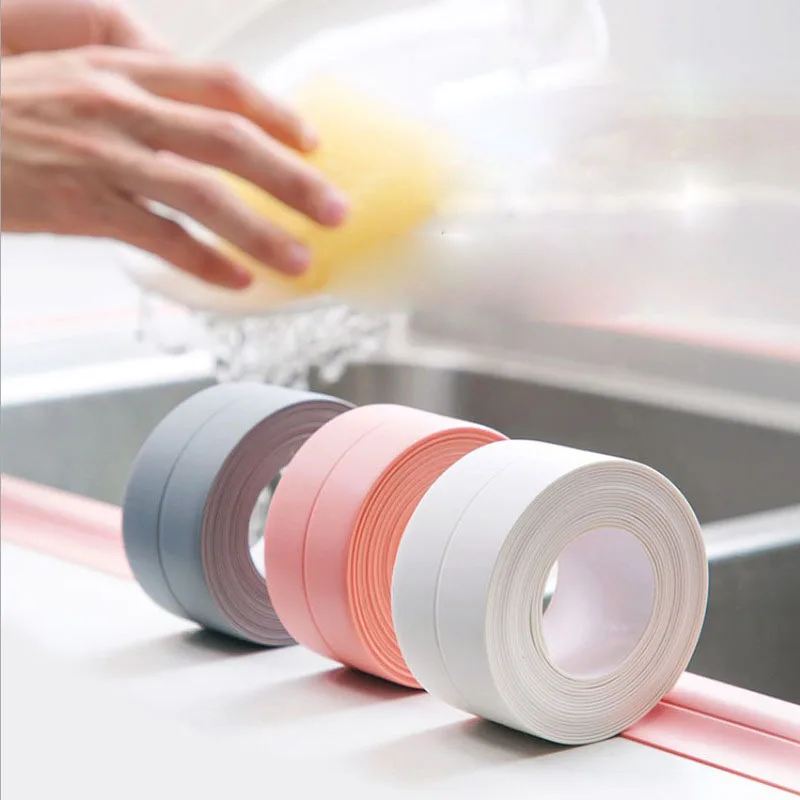 2020 уплотнительная лента для ванной и душа белая ПВХ самоклеящаяся