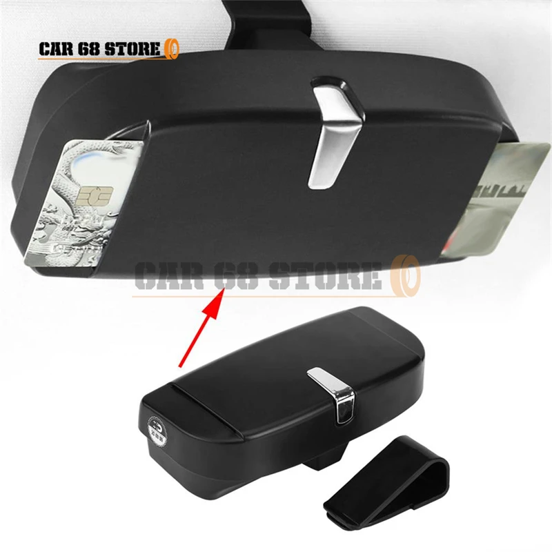 

1 Pcs Car Versatile Sunglasses Storage Holder Clip Case Organizer Box High quality ABS durable No Noise Universal Black