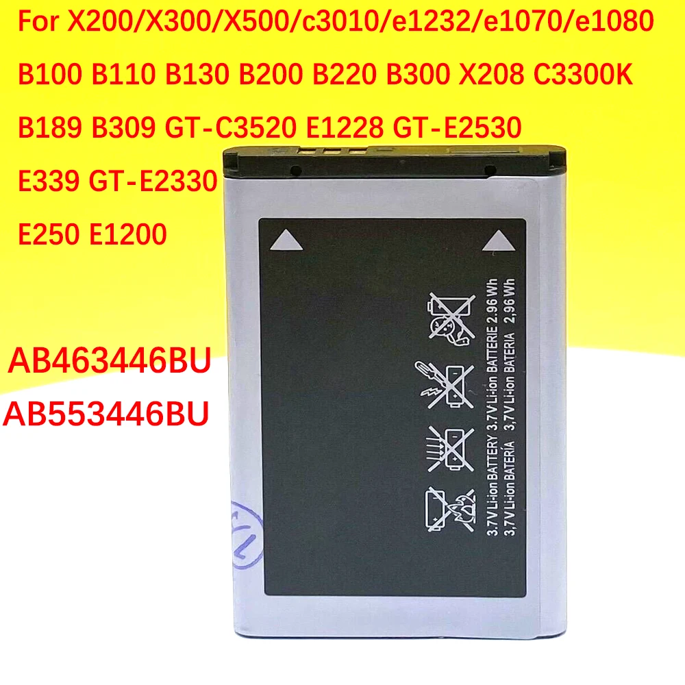 

Новая Оригинальная Аккумуляторная батарея AB463446BU для Samsung X200/X300/X500/X208/c3010/e1232/e1070/e1080/C3300K B189 B309 GT-C3520 E1228