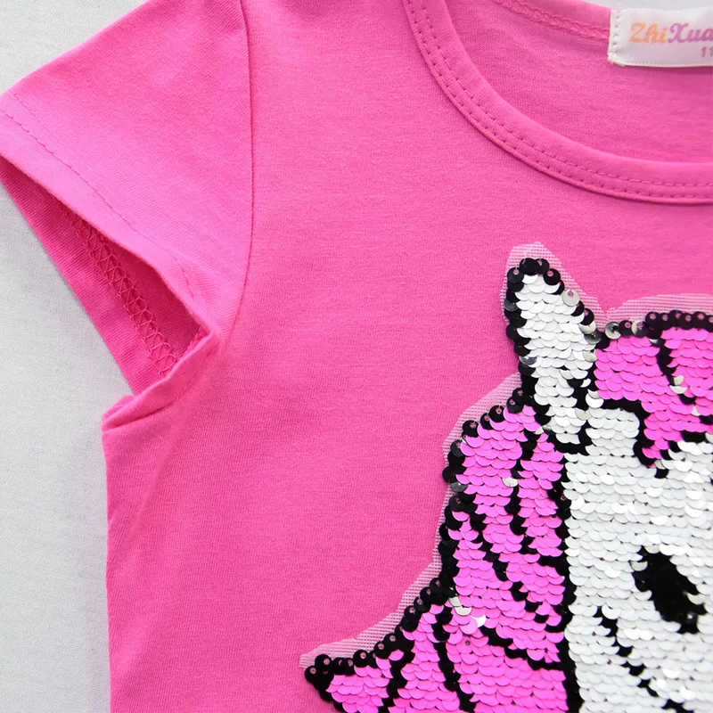 Платье с единорогом и блестками для девочек детское платье принцессы на день