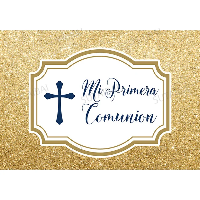 

Blue God Bless Baptism Party Backdrop Banner Decorations First Holy Communion Boy Party Baby Shower Backdrop Background Details