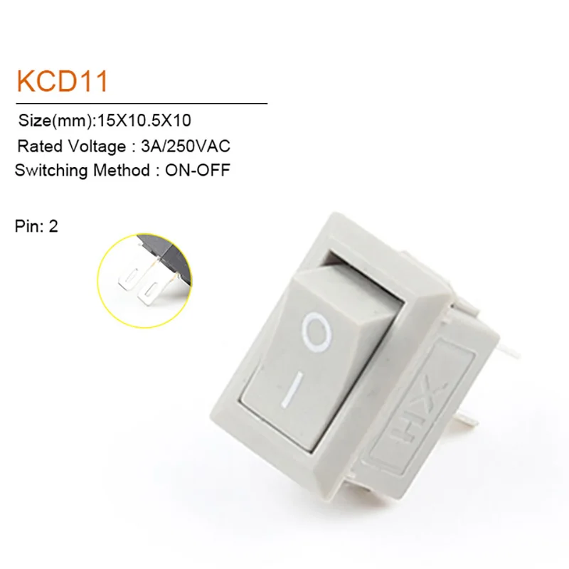 

Переключатель Kcd11 3A 250V AC 10 шт.