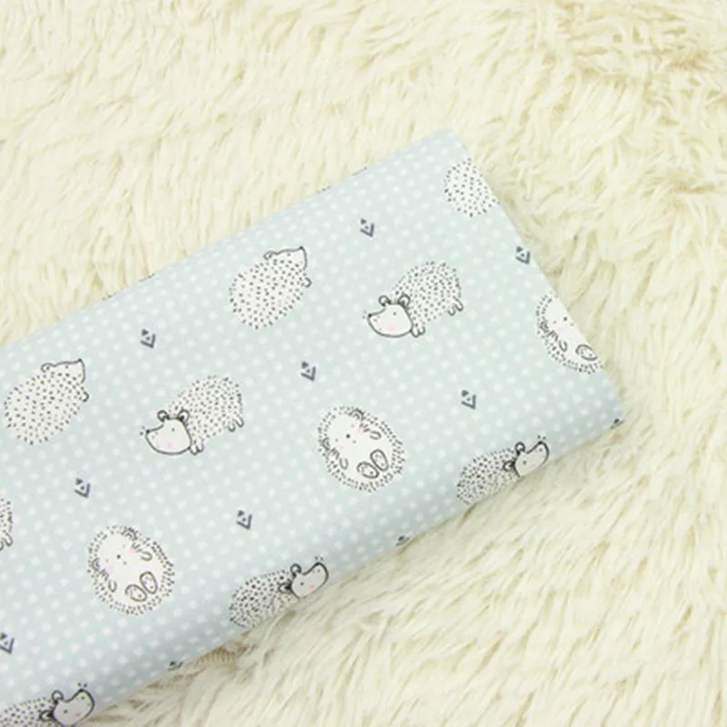 Половинная тонкая хлопчатобумажная ткань с принтом в клетку ежика одежда ручной