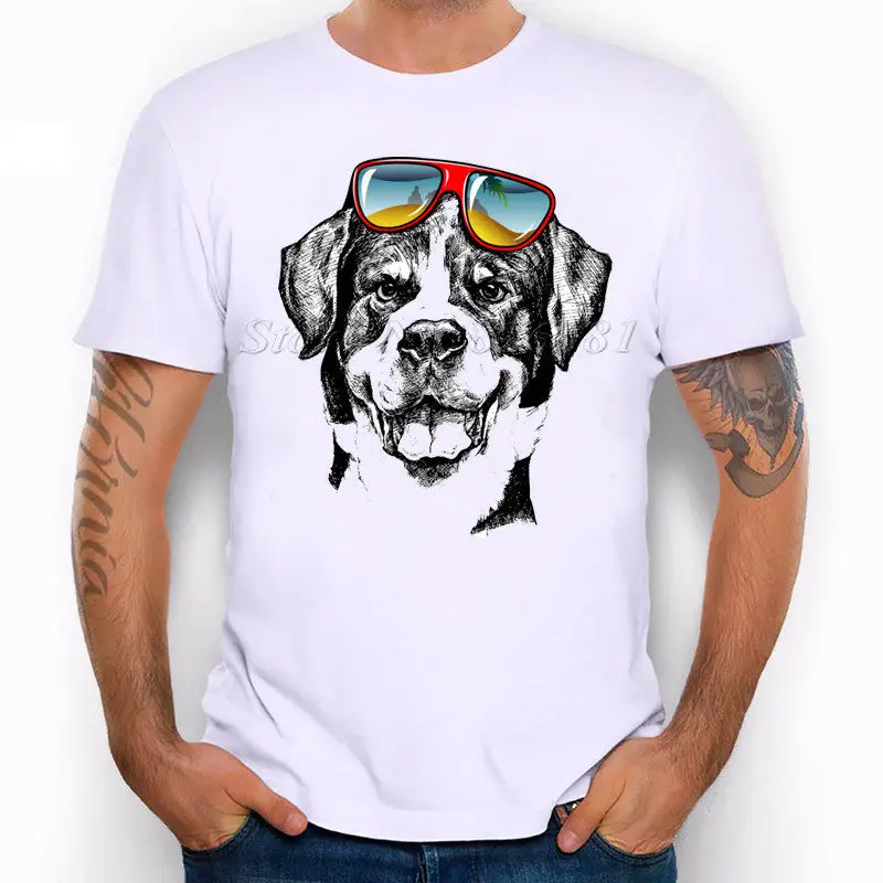 

2019 Male Best Selling I'm The Coolest Dog Around Colorful Sunglasses Funny Joke Men T Shirt Tee Summer Tee Shirt