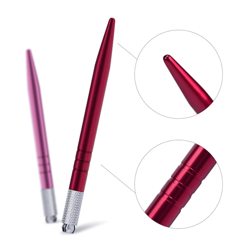 20 шт./лот микроблейдинг карандаш для бровей плоские или круглые ИГЛЫ