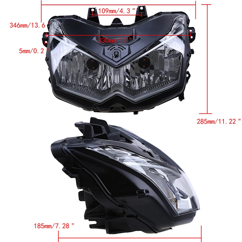 Передняя фара в сборе для мотоцикла освещение Кавасаки Z1000 2010 2011 2012 2013|headlamps