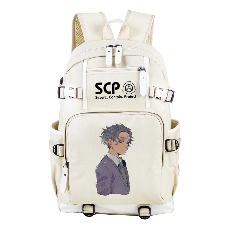 Ранец SCP для мальчиков и девочек бежевый с USB-портом путешествий | Багаж сумки