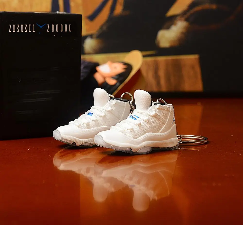 a pair w metal ring Дропшиппинг aj1 Chicago «не для перепродажи Красный» брелок в виде кроссовка Air Jordan 1 3D мини-кроссовки, запатентованный спортивный обувной брелок с кроссовком - Цвет: a pair w metal ring