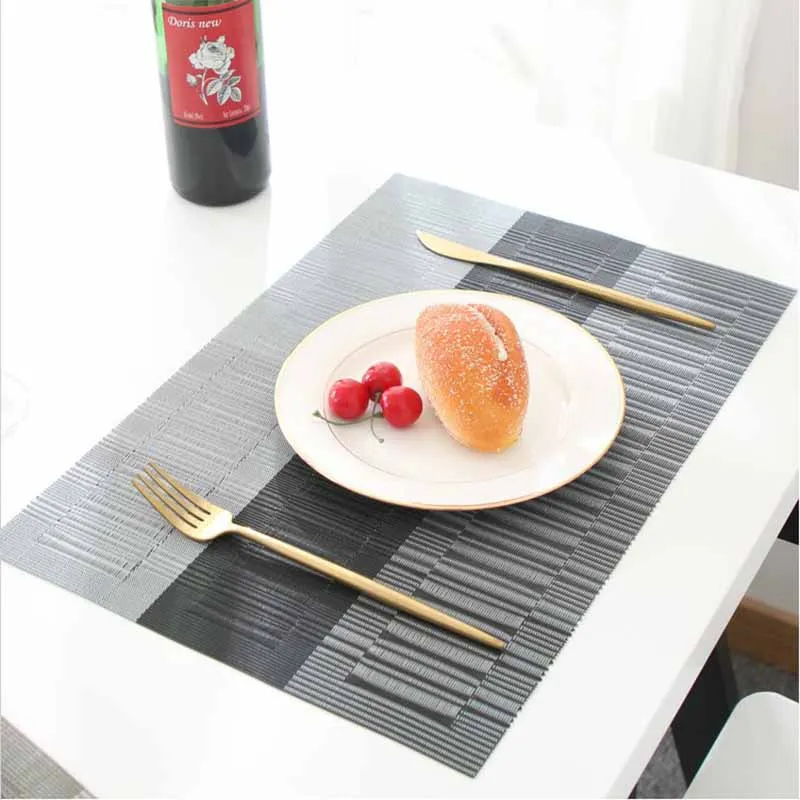 

4/6/8 Pcs/lot Placemat Fashion PVC Dining Table Mat Disc Pads Bowl Pad Coasters Waterproof Table Cloth Pad Slip-resistant Mat