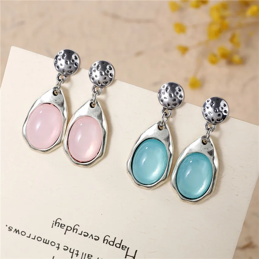 

Sandrine Brand Korean Wholesale Fashion Jewelry Vintage Retro Water Drop Wedding Earrings For Women Lady Valentine's Day Gift