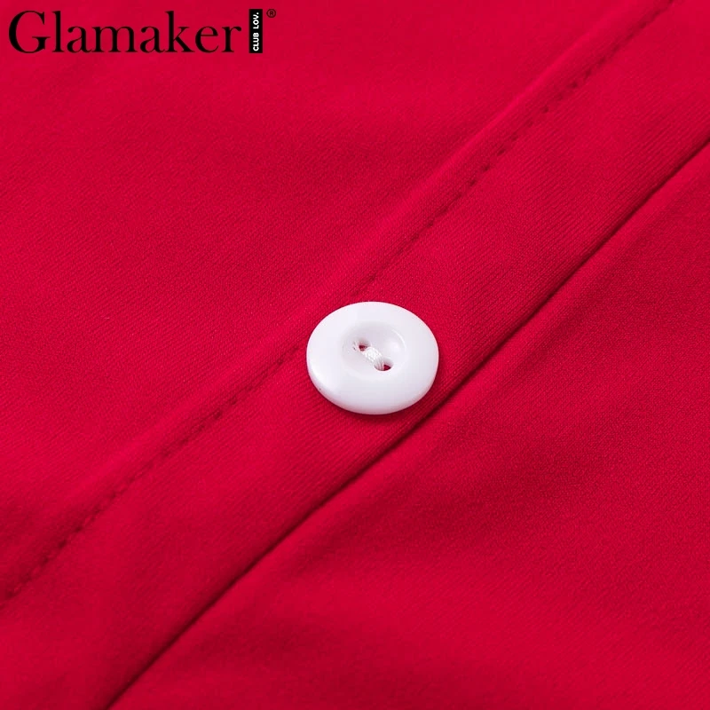 Glamaker, сексуальное женское платье без бретелек, с вырезом, с красным бантом, с разрезом, миди, вечерние, облегающее платье, элегантное, черное, для клуба, на пуговицах, короткое платье