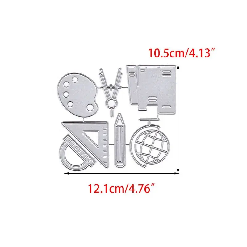 

P15D Triangle Ruler Metal Cutting Dies Stencil DIY Scrapbooking Album Stamp Paper Card Embossing Crafts Decor