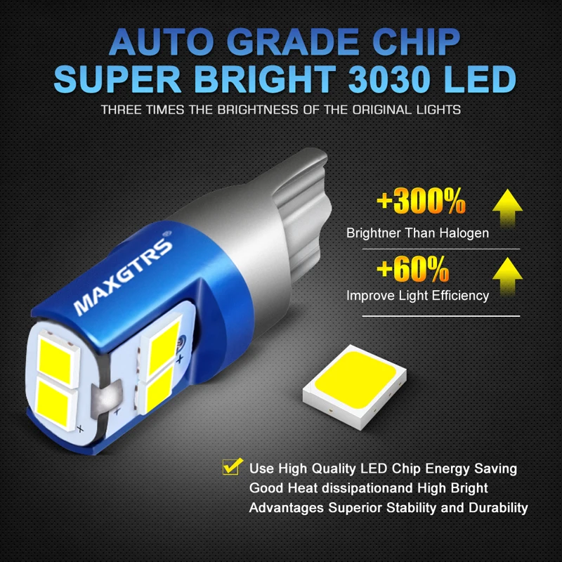 T10 W5W светодиодный лампы 3030 SMD 168 194 автомобильные аксессуары Габаритные огни для